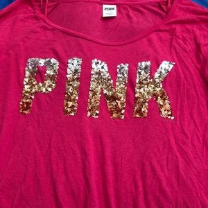 Victoria’s Secret PINK scoop neck bling top